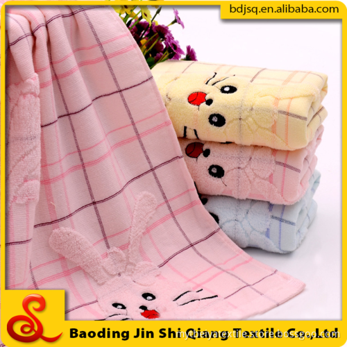 wholesale 100% cotton custom embroideryed cat kids towel for sale